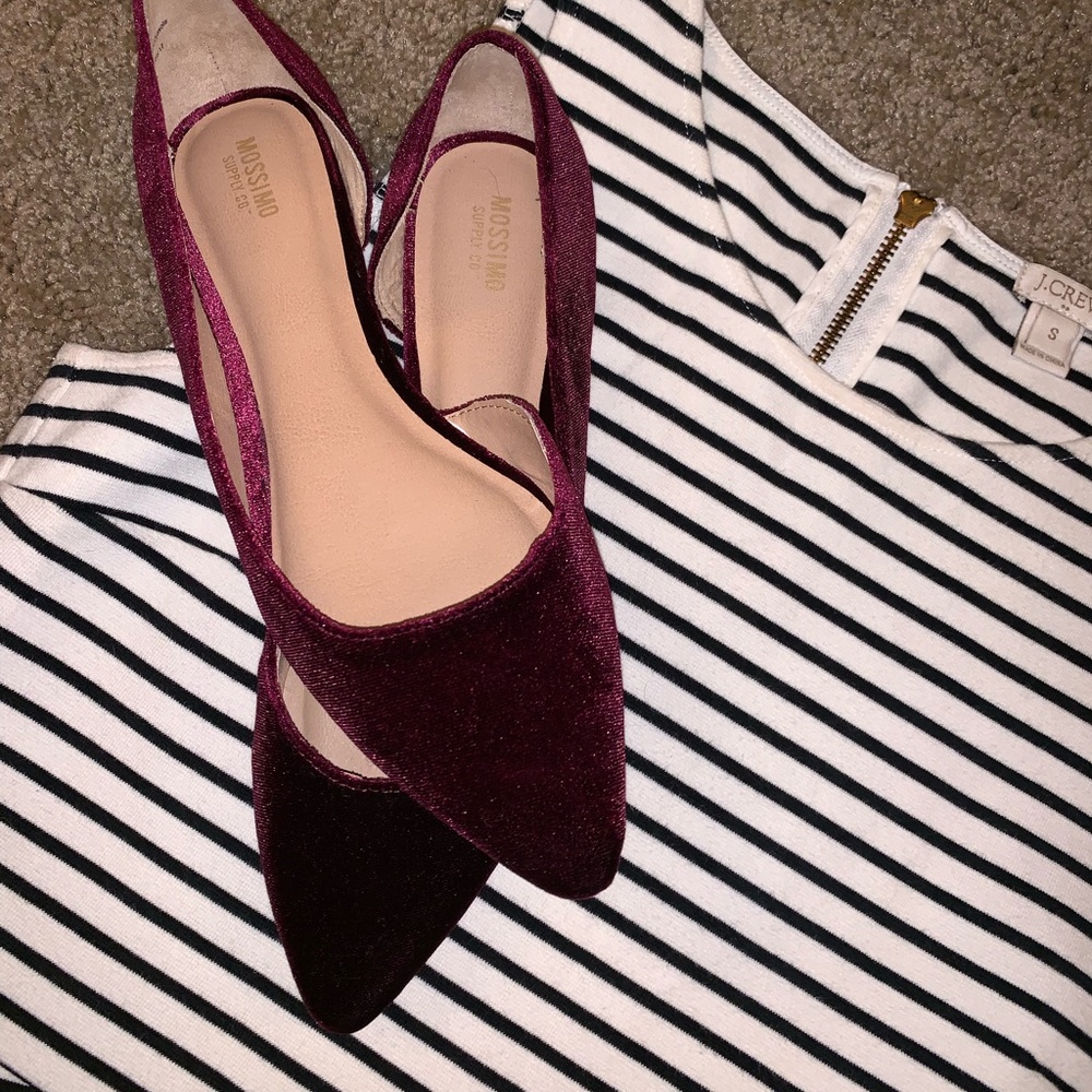 J.Crew Striped Peplum Top